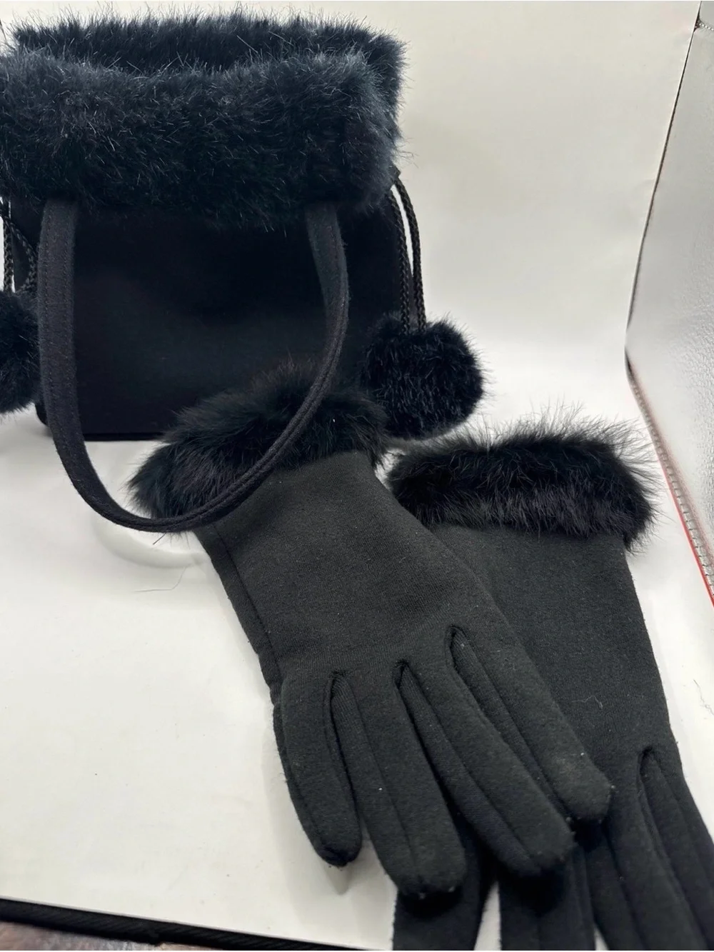 Vintage Giovane Faux Fur Top Handle Bag